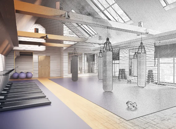 Drawing of gym layout project